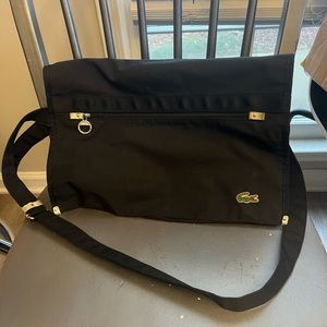 Lacoste Messenger Bag Laptop Bag Satchel Designer Logo Black